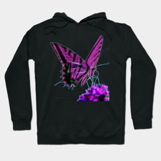 Pink Butterfly T-shirt Hoodie